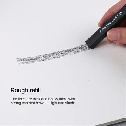 6pcs Set Square Sketch Carbon Stick Compressed Carbon Bar Drawing Carbon Pen Artist Drawing Carbon Bar Carbon Bar Art Supplies