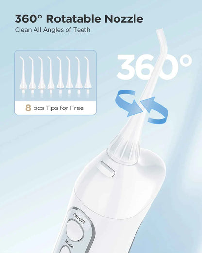 Fairywill Professional Oral Care Set - Waterproof Water Flosser & Electric Sonic Toothbrush Combo