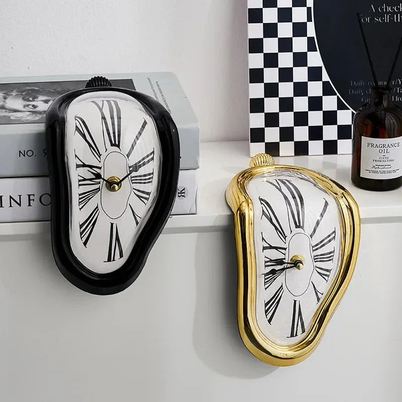 Novel Salvador Dali Style Melting Distorted Surreal Wall Clock