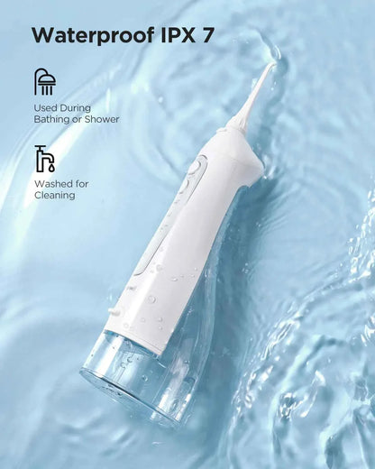 Fairywill Portable Oral Irrigator - 300ML Rechargeable Water Flosser with 3 Cleaning Modes