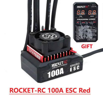 ROCKET-RC 100A ESC Sensored Brushless Electric Speed Controller 2-3S for 1/10 RC Drift Car 380/390/540 Sensored Brushless Motor