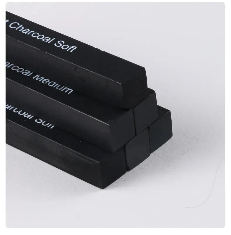 6pcs Set Square Sketch Carbon Stick Compressed Carbon Bar Drawing Carbon Pen Artist Drawing Carbon Bar Carbon Bar Art Supplies