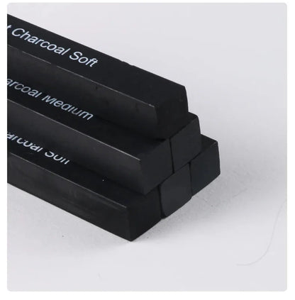 6pcs Set Square Sketch Carbon Stick Compressed Carbon Bar Drawing Carbon Pen Artist Drawing Carbon Bar Carbon Bar Art Supplies