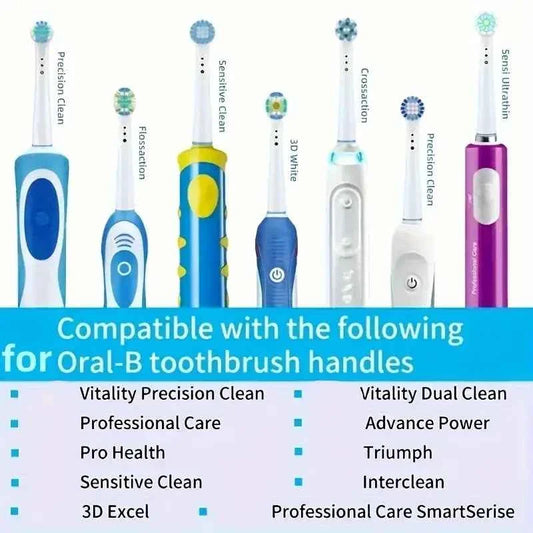 Replacement Toothbrush Heads Compatible with Oral-B, 4/8/12pcs  Electric Toothbrush Heads Brush Heads for Oral B Replacement Hea
