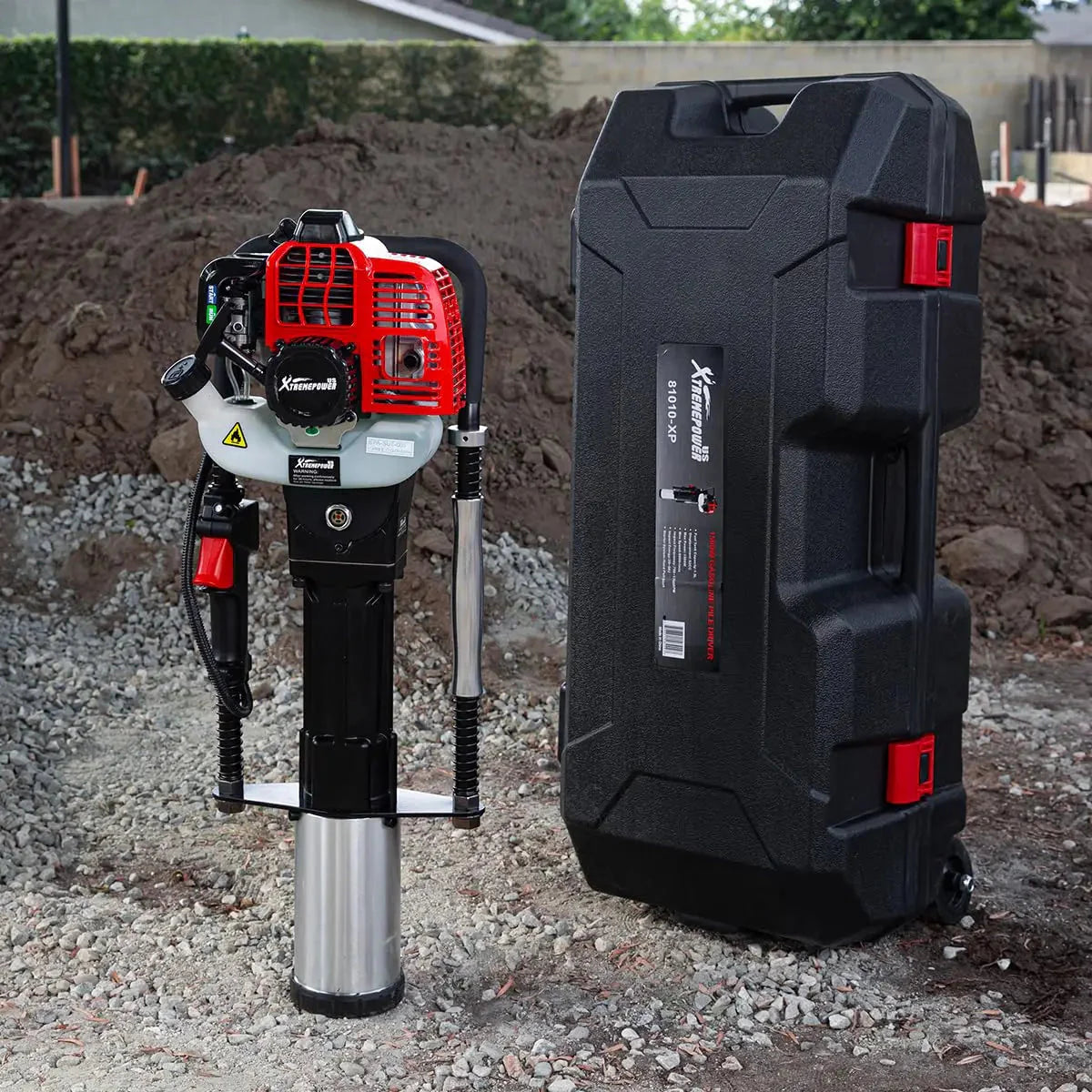 52CC Gas Powered T-Post Driver, 2-Stroke Garden Fencing Farm Piling Driver, Air Cooling Garden Fencing, Customized