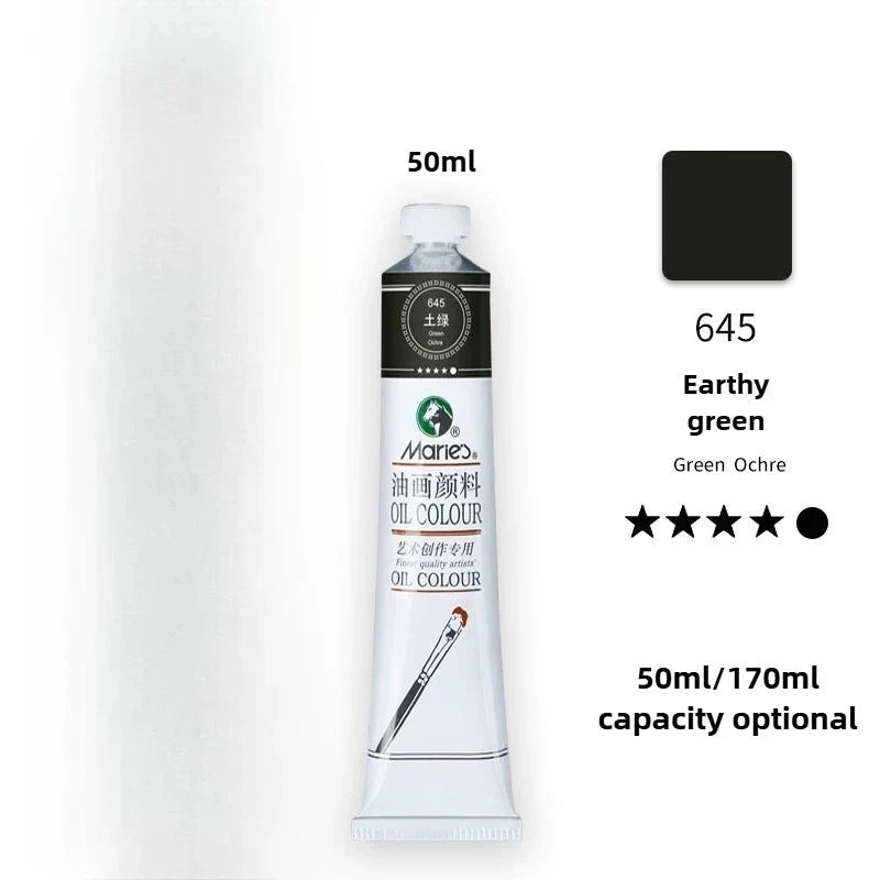 Maries Oil Paint 50ML Oil Painting Art Creation Pigment Large Oil Paint Paint Single Commonly Used 24 Colors