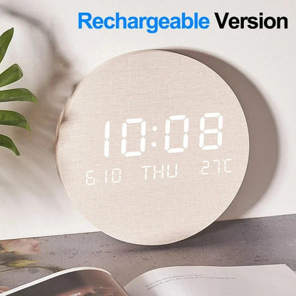 LED Digital Wall Clock Temperature Date Time Multi-function Display Living Room Home Bedroom Silent Clock Fashion Wall Clock