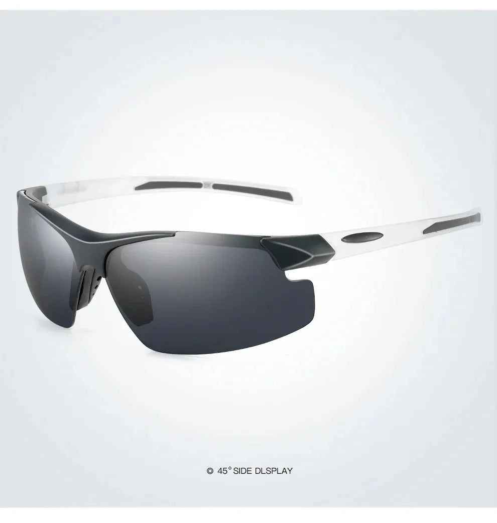 Men Sports Sunglasses Riding Mirror Wind Frameless Glasses Driving Dazzle Colour Outdoor Motorcycle Running Fishing Travel