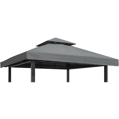 Grill Gazebo Replacement Canopy Roof, Outdoor BBQ Gazebo Top, Double Tiered Shelter Cover Roof ,for Yard Patio Garden Sunshade