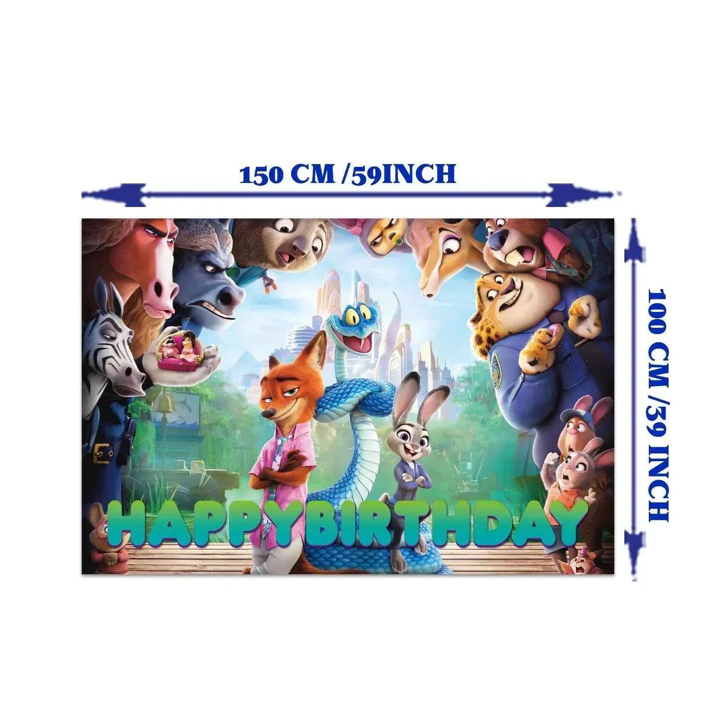 Zootopia Theme Party Supplies Nick Judy Birthday Decoration Balloon Set Tableware Kit Banner Plates Gifts Bags Keychains Sticker