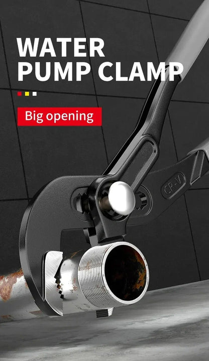 Water Pump Pliers Quick-Release Plumbing Pliers Pipe Wrench Adjustable Water Pipe Clamp Pliers Household Hand Tools Multi-functi