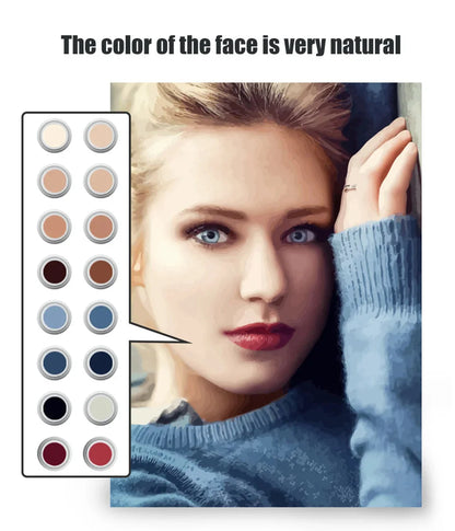 Huacan Acrylic Paint By Numbers Woman Portrait Pictures On Canvas Handmade Modern Diy Gift Home Decor