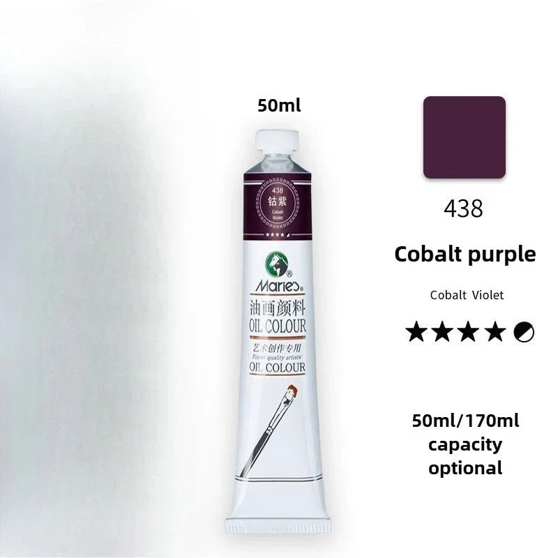 Maries Oil Paint 50ML Oil Painting Art Creation Pigment Large Oil Paint Paint Single Commonly Used 24 Colors