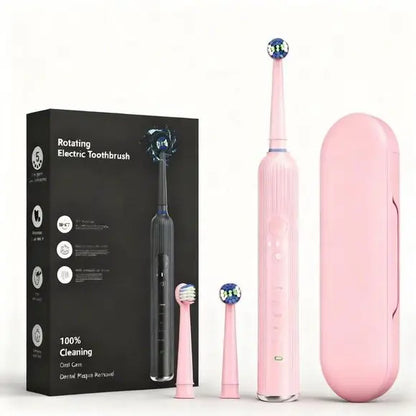 Compatible with Oral B Sonic Electric Toothbrush Smart Ultrasonic Dental Teeth Whitening Rechargeable Adult Tooth Brush 3 Head