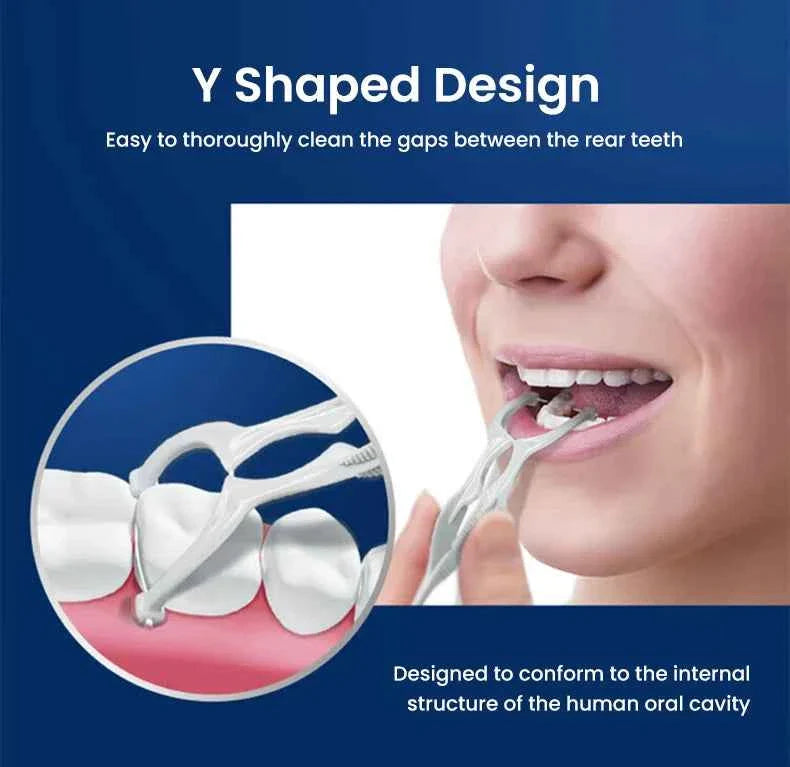 Oral B Flosser Glide Floss Picks Dental Toothpicks Gum Care Teeth Cleaning Sticks Y-shaped 3D Floss Toothpicks 90 pcs