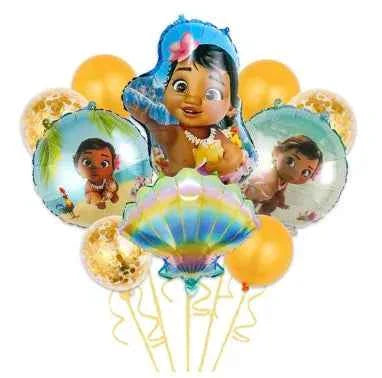 Moana Party Decorations Balloons Set Tableware Napkins Cups Plates Backdrop Kit Disney Vaiana Theme Happy Birthday Deco Supplies