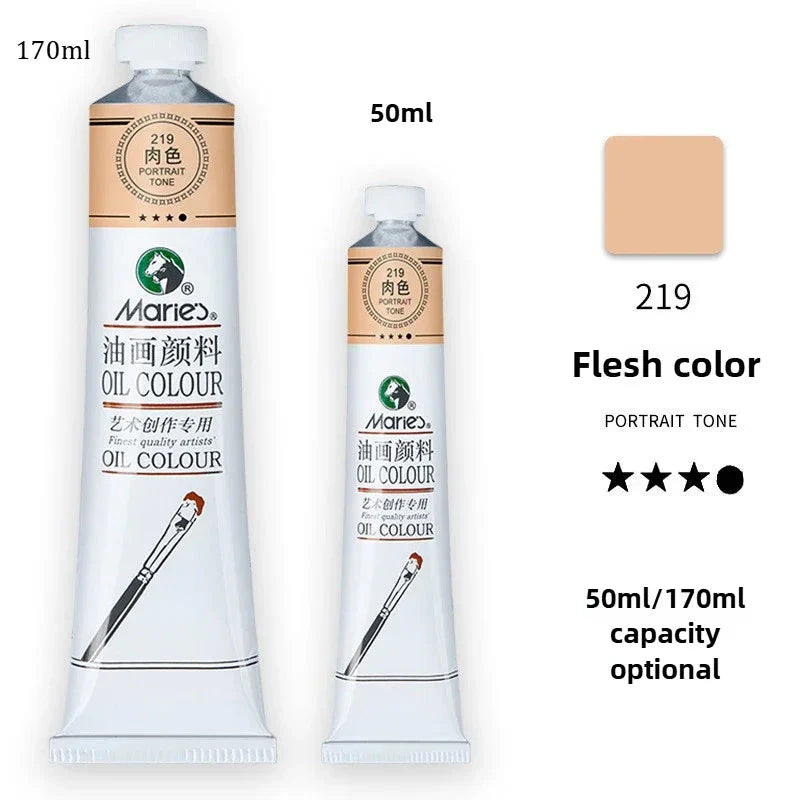 Marie's Oil Paint 170ML Oil Painting Art Creation Pigment Large Oil Paint Paint Single Commonly Used 24 Colors
