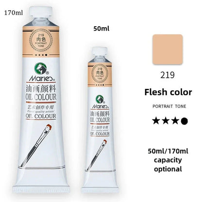 Marie's Oil Paint 170ML Oil Painting Art Creation Pigment Large Oil Paint Paint Single Commonly Used 24 Colors