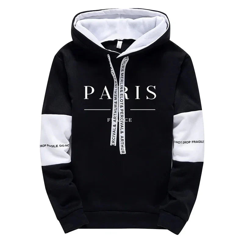 Paris Fashion Hoodies for Men High Quality Hooded Long Sleeve Sweatshirts All Season Daily Casual Sports Pullover Men's Clothes