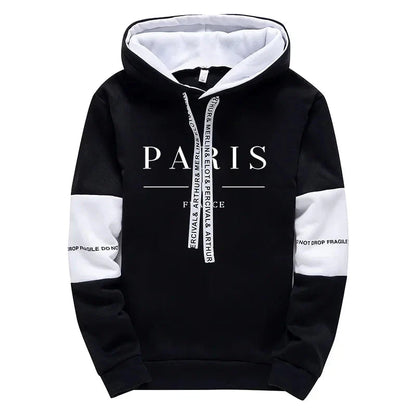 Paris Fashion Hoodies for Men High Quality Hooded Long Sleeve Sweatshirts All Season Daily Casual Sports Pullover Men's Clothes