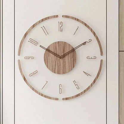 Hot Wall Clock Living Room Decoration Solid Wood Creative Silent Nordic Simple Quartz Clock Luxury Wall Watch Decor Fashion
