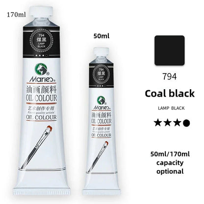 Marie's Oil Paint 170ML Oil Painting Art Creation Pigment Large Oil Paint Paint Single Commonly Used 24 Colors