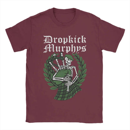 Men's T-Shirts Dropkicks Murphyss Band Novelty 100% Cotton Tee Shirt Short Sleeve  T Shirt Crewneck Clothing Gift Idea