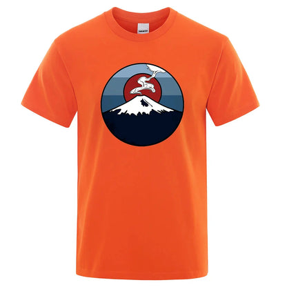 Mt. Fuji, Japan Mens T Shirt Fashion Cotton Eco-Friendly T-Shirts Summer Tee Clothes Tshirt Hip Hop Oversize Loose Men T Shirts