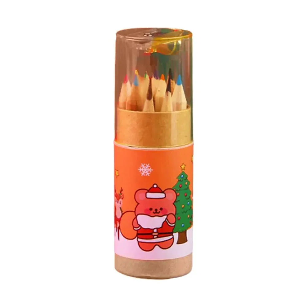 Supplies with Built-in Sharpener Sketch Supplies Drawing Pencils Wooden Pencils Christmas Colored Pencils Sketching Pen