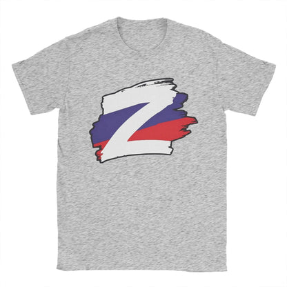 Men T-Shirts Russian Z Peace Unite Funny Cotton Tees Short Sleeve  T Shirts Crew Neck Clothing Gift Idea