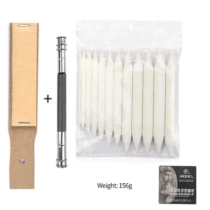 Blending Stumps and Tortillions Paper Art Blenders with Sandpaper Pencil Sharpener Pointer Artist Set For Art Drawing Supplies