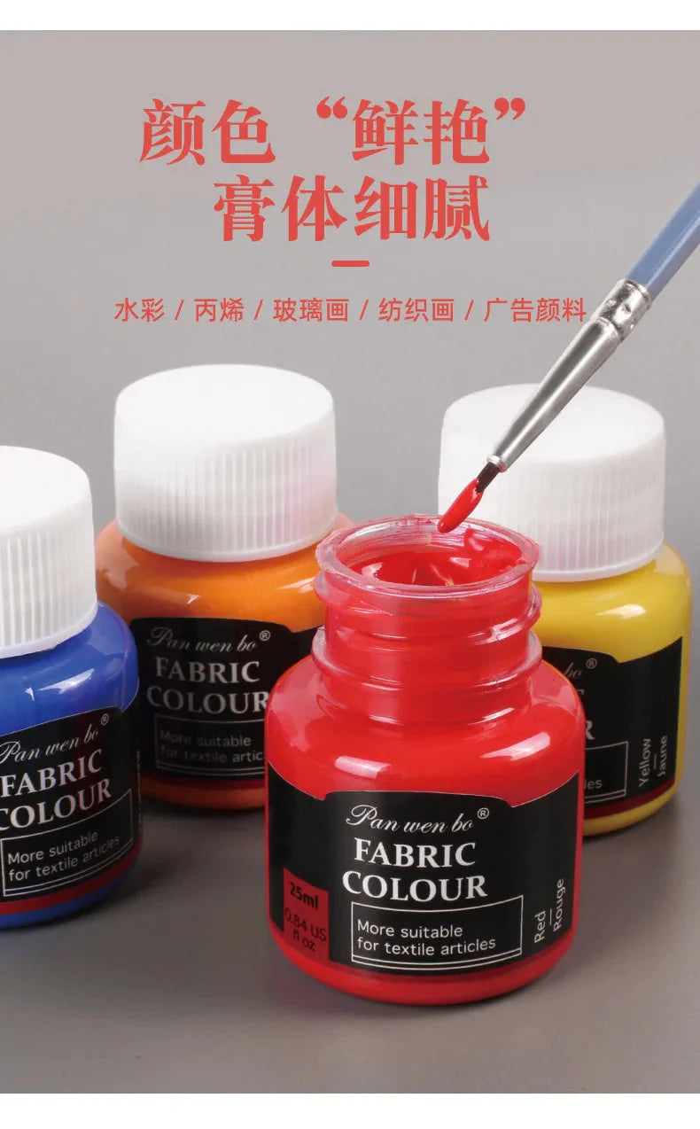 Acrylic Paint Set 6/12 Colors 25ml,Water-Proof Portable Art Rich Pigments for DlY Craft,Drawing,Painting,Canvas, Rock