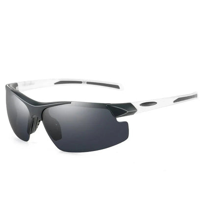 Men Sports Sunglasses Riding Mirror Wind Frameless Glasses Driving Dazzle Colour Outdoor Motorcycle Running Fishing Travel