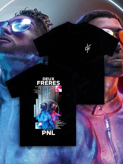 Mens Clothes Tee Shirt Homme Graphic T-Shirts Men Tshirt for Men Ropa Hombre PNL Album French Rap Singer Printed Short Sleeved