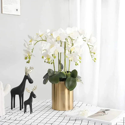 1Pcs Butterfly Orchid Artificial Flowers Orchid Phalaenopsis Fake Flowers Party Home Decor Garden Wedding Decoration Accessories