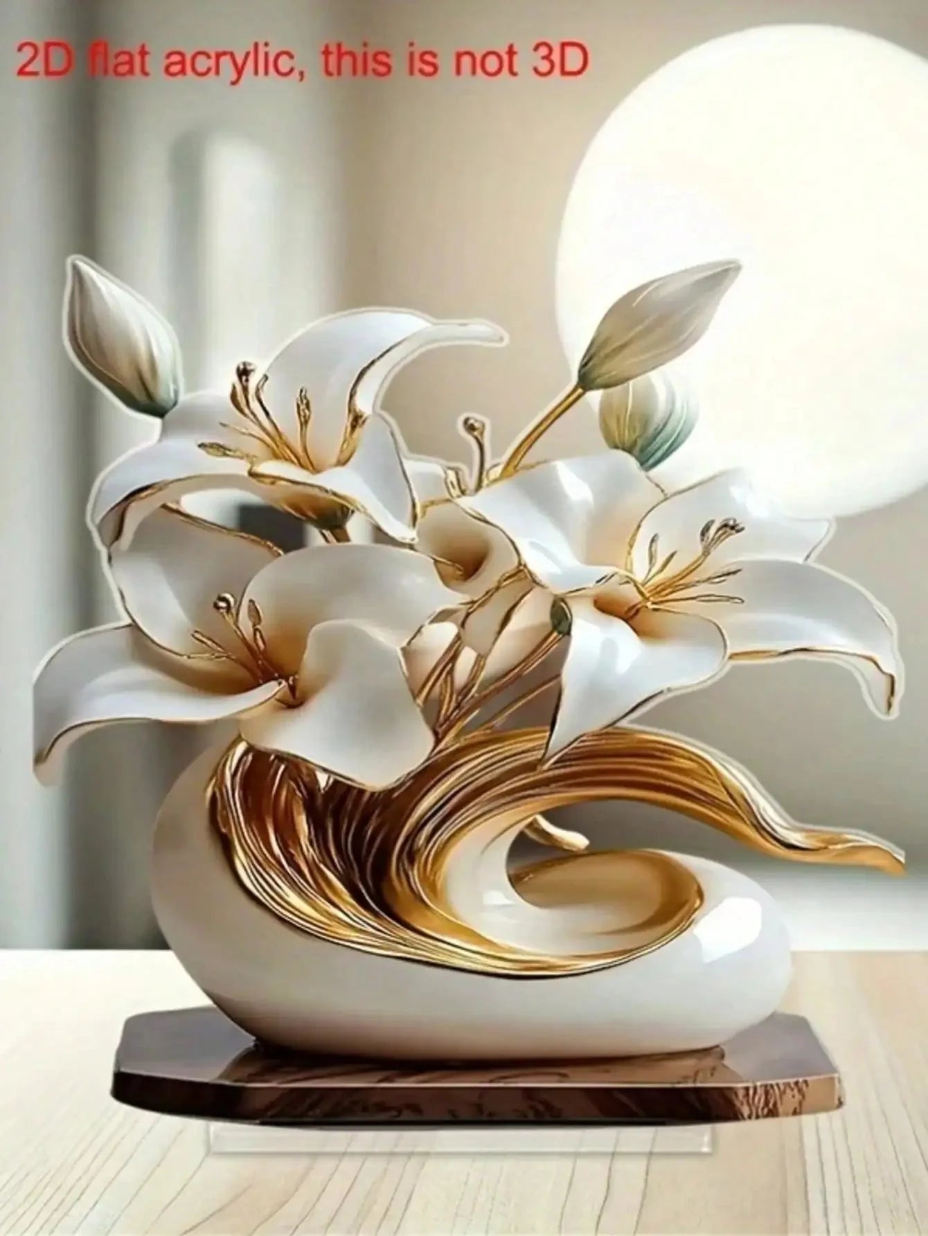 1 piece of lily desktop decoration ornament suitable for living room desktop and office decoraValentine Day wedding decor gifts