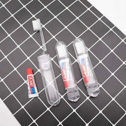 1/5 PC Portable Mini Travel Toothbrush Toothpaste Set Adult Outgoing Camp Disposable Toothbrush Carry-on Deep Cleaning Oral Care
