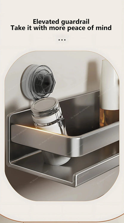 Shower Suction Cup Shelf Storage Shelf Home Organizer Shelf Holder Bathroom Organizer Suction Cup Wall Mounted Storage Rack