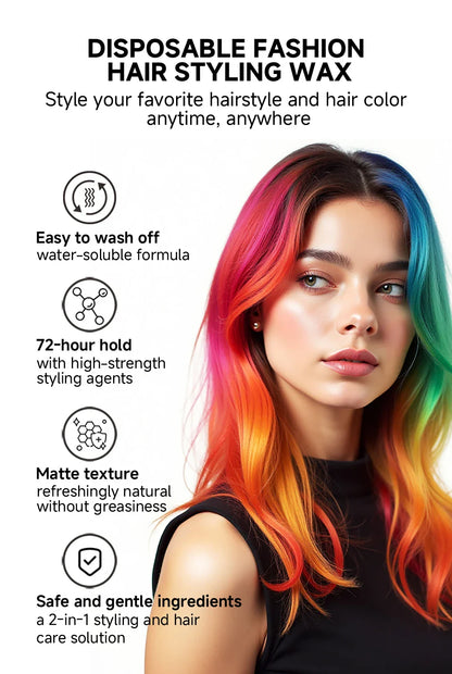 SEVICH Hair Colour Wax Temporary DIY Hair Coloring Wax One-Time Long Lasting Hair Dye Mud Cream Christmas Hair Styling Products