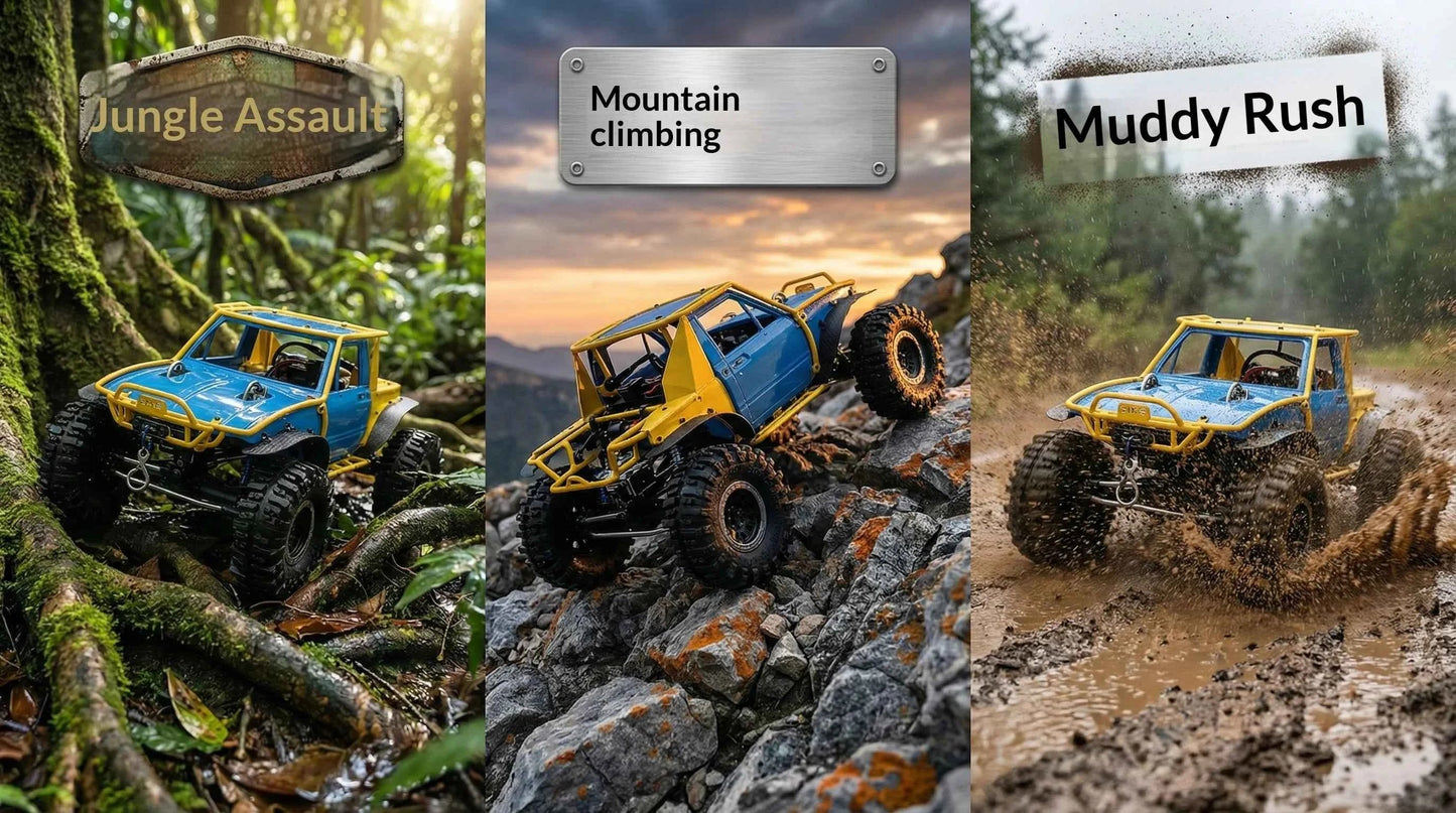 D1rc Rainforest Combat Vehicle Remote-Control Electric Four-Wheel Steering Climbing Car Rcrfc Competition-Specific Off-Road Car