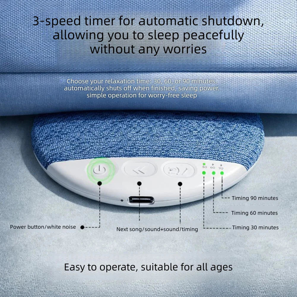 Mini Sleeping Bluetooth Speaker Nature Sound White Noise Soundbar Wireless MP3 Music Player Ultra Thin Timed Shutdown Audio Pla