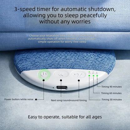 Mini Sleeping Bluetooth Speaker Nature Sound White Noise Soundbar Wireless MP3 Music Player Ultra Thin Timed Shutdown Audio Pla