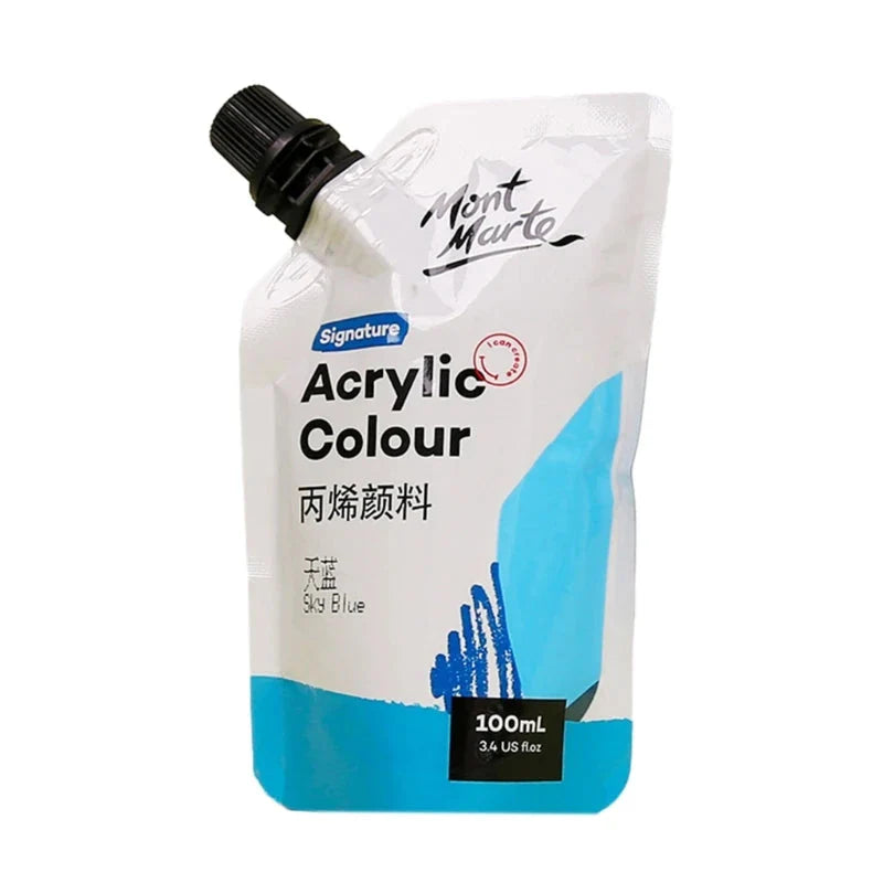 Art Acrylic Paint, 11 Colors Acrylic Paint, 100ml Bag, Rich Pigmented, Waterproof Acrylic Paints for Artists, Beginners