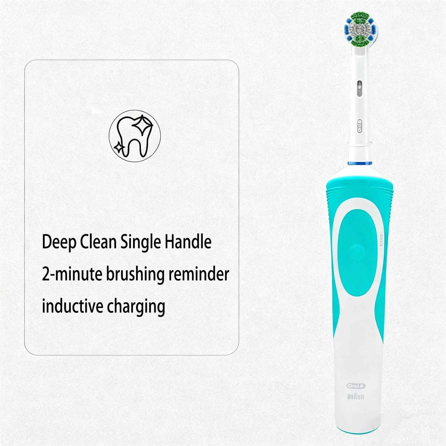 Oral-B D12 S-20 Electric Toothbrush Adult Toothbrush For Plaque Removal Soft Bristled Soft Cleaning Rechargeable 2-Minute Timer