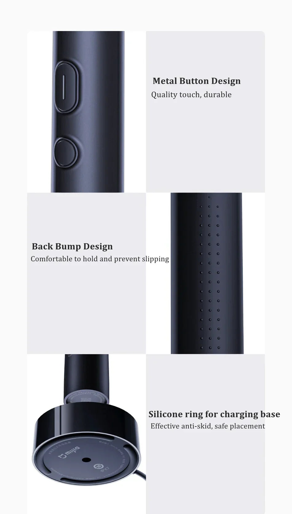 Xiaomi Mijia T700 Sonic Electric Toothbrush - Smart LED Display & Adjustable Intensity - IPX7 Waterproof with Inductive Charging