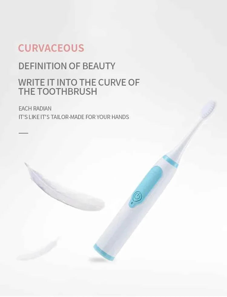 Sonic Electric Toothbrush for Men and Women Adult Household Non Rechargeable Soft Hair IPX6 Waterproof