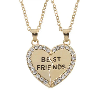 New Best Friends Necklace For Women Girls Broken Heart Puzzle Musical Note Pendant Necklaces BFF Friendship Forever Jewelry Gift