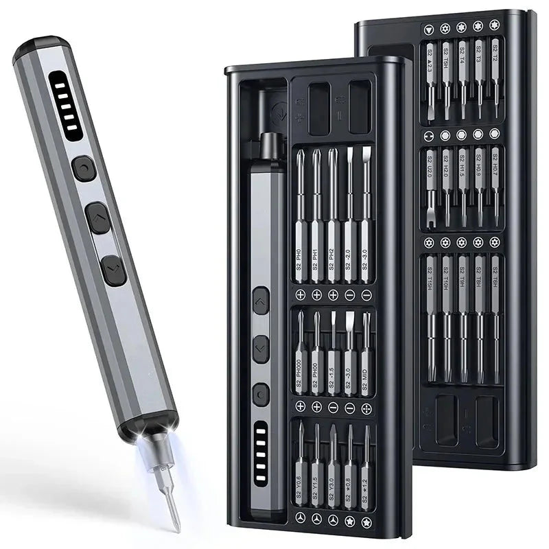 Mini Electric Precision Screwdriver, 38 in 1 Magnetic Bits, Torque Control, DIY Tools, Repair Tool Kit for iPhones, Switch,PS5