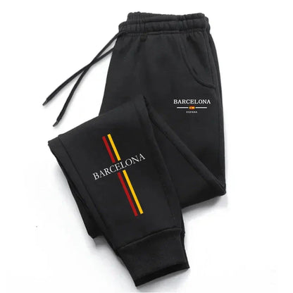 Paris street style men's jogging track pants, stylish letter print casual pants, adult outdoor fitness running sports pants