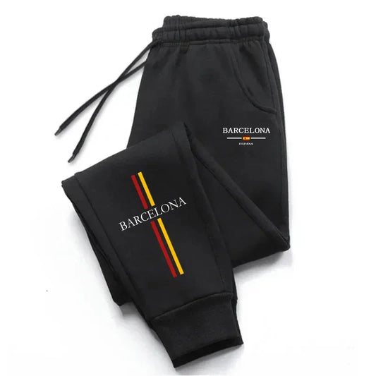 Paris street style men's jogging track pants, stylish letter print casual pants, adult outdoor fitness running sports pants